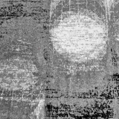 Abstrakter Stückteppich 150x300 cm DEMIAN - grau / weiß / schwarz