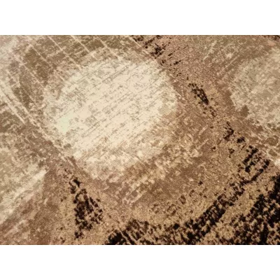 Abstrakter Stückteppich 160x220 cm DEMIAN - braun / weiß / schwarz