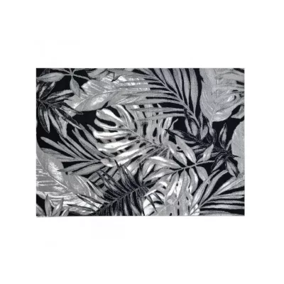 Gemusterter Stückteppich 140x190 cm DEMIAN - grau / schwarz