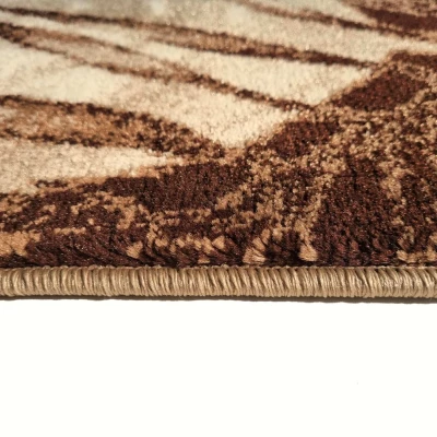 Gemusterter Stückteppich 140x190 cm DEMIAN - braun / beige