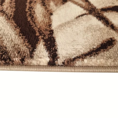 Gemusterter Stückteppich 140x190 cm DEMIAN - braun / beige