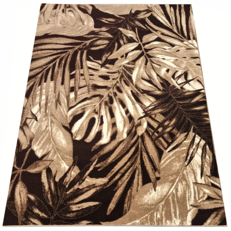 Gemusterter Stückteppich 140x190 cm DEMIAN - braun / beige