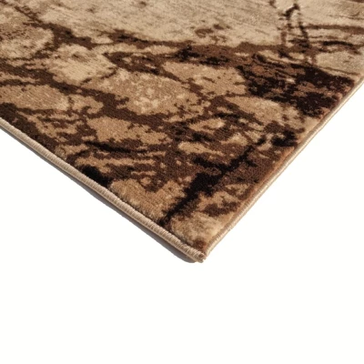 Moderner Stückteppich 160x220 cm DEMIAN - braun / beige / schwarz