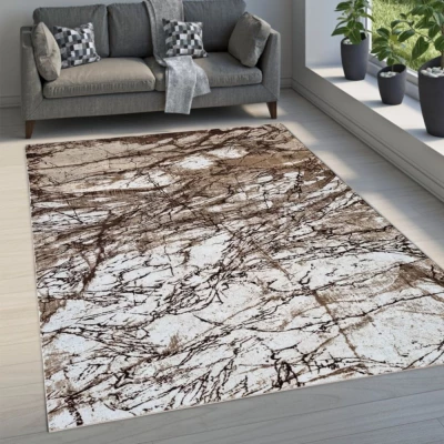 Moderner Stückteppich 160x220 cm DEMIAN - braun / beige / schwarz