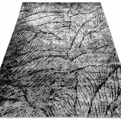 Moderner Stückteppich 200x290 cm DEMIAN - grau/schwarz