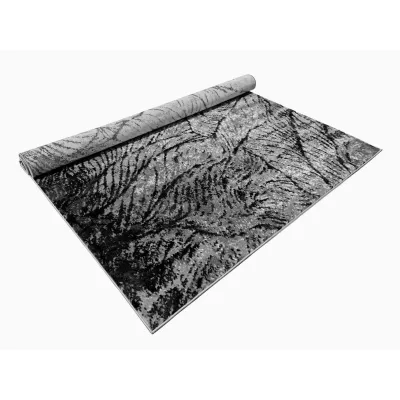 Moderner Stückteppich 200x290 cm DEMIAN - grau/schwarz