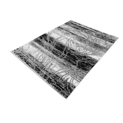 Moderner Stückteppich 200x290 cm DEMIAN - grau / schwarz / weiß
