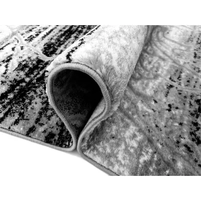 Moderner Stückteppich 200x290 cm DEMIAN - grau / schwarz / weiß