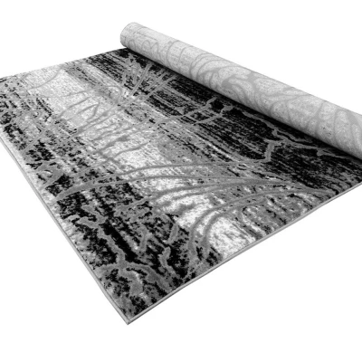 Moderner Stückteppich 200x290 cm DEMIAN - grau / schwarz / weiß