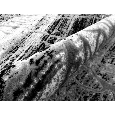 Moderner Stückteppich 140x190 cm DEMIAN - grau / schwarz / weiß