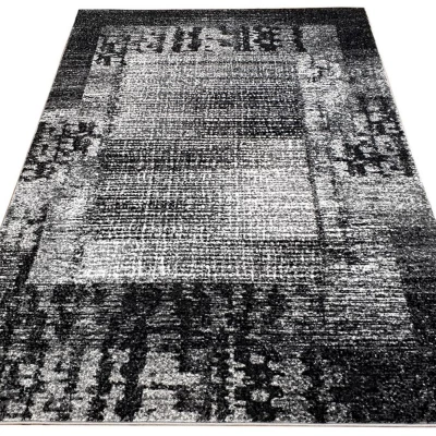 Teppich 200x290 cm DEMIAN - grau / weiß / schwarz
