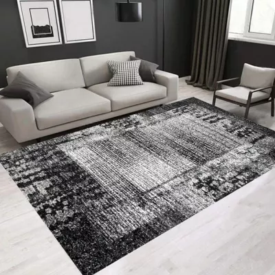 Teppich 200x290 cm DEMIAN - grau / weiß / schwarz