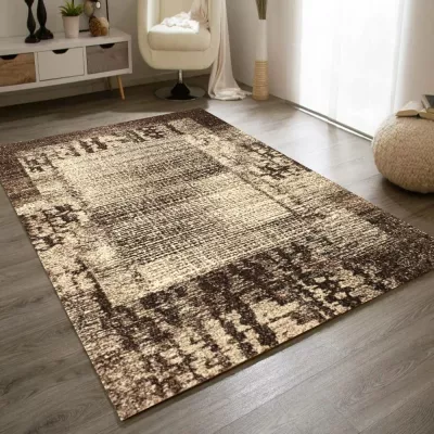 Teppich 80x150 cm DEMIAN - braun / beige
