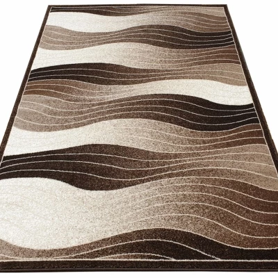 Moderner Stückteppich 140x190 cm DEMIAN - braun / beige