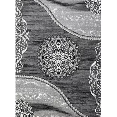 Teppich 200x290 cm DEMIAN mit Ornamenten - grau/weiß