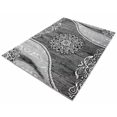 Teppich 200x290 cm DEMIAN mit Ornamenten - grau/weiß
