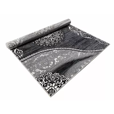 Teppich 200x290 cm DEMIAN mit Ornamenten - grau/weiß