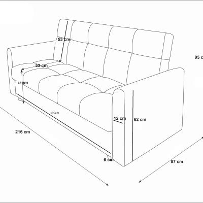 Mehrsitzer-Sofa LEJDI – dunkelbraun