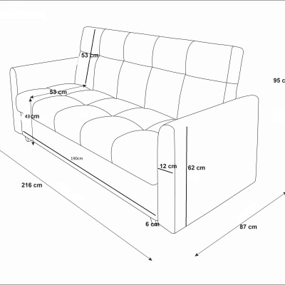 Schlafsofa OFELIJA - grau