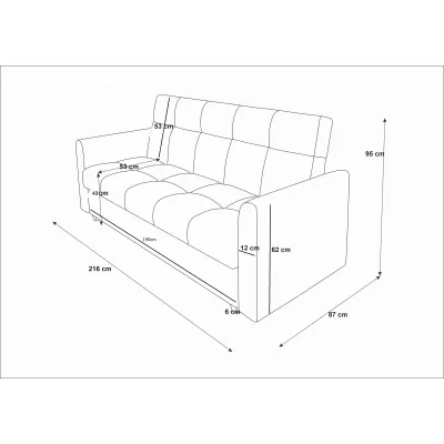 Schlafsofa OFELIJA – Flaschengrün