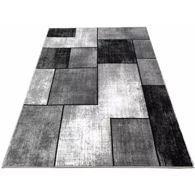 Teppich 200x290 cm DEMIAN - grau / schwarz / weiß