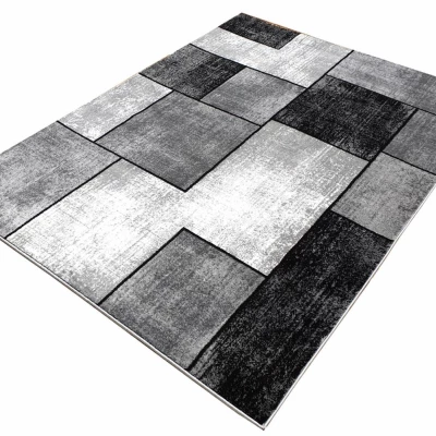 Teppich 200x290 cm DEMIAN - grau / schwarz / weiß