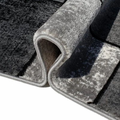 Teppich 200x290 cm DEMIAN - grau / schwarz / weiß