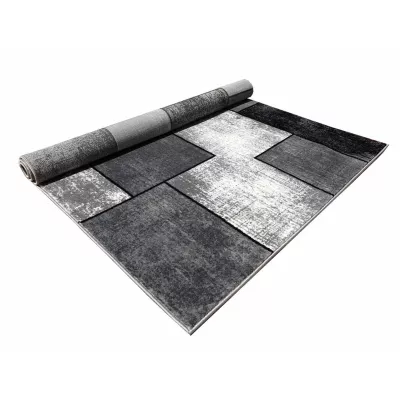Teppich 200x290 cm DEMIAN - grau / schwarz / weiß