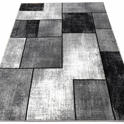 Teppich 160x220 cm DEMIAN - grau / schwarz / weiß