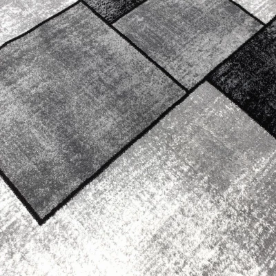 Teppich 160x220 cm DEMIAN - grau / schwarz / weiß