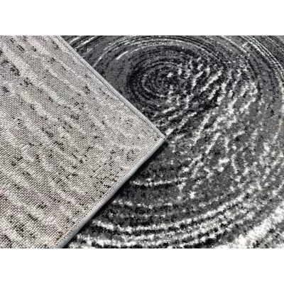 Abstrakter Stückteppich 200x290 cm DEMIAN - grau/weiß