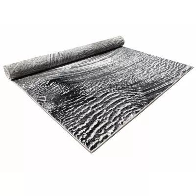Abstrakter Stückteppich 200x290 cm DEMIAN - grau/weiß