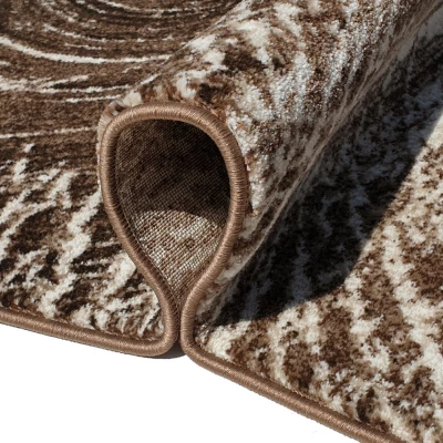 Abstrakter Stückteppich 140x190 cm DEMIAN - braun / beige