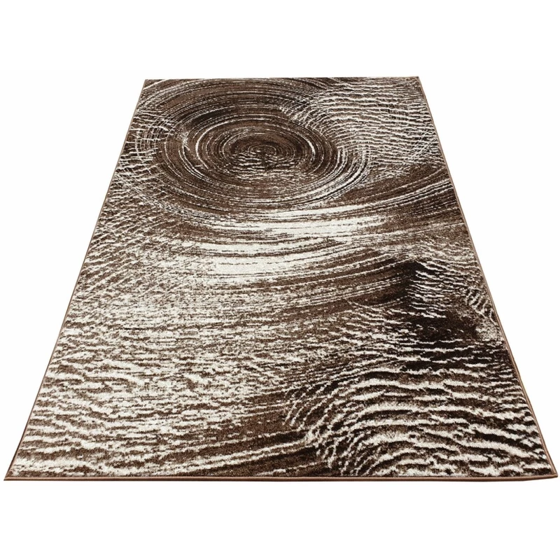 Abstrakter Stückteppich 140x190 cm DEMIAN - braun / beige