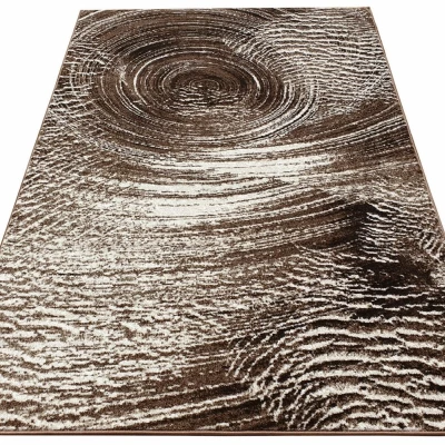 Abstrakter Stückteppich 80x150 cm DEMIAN - braun / beige