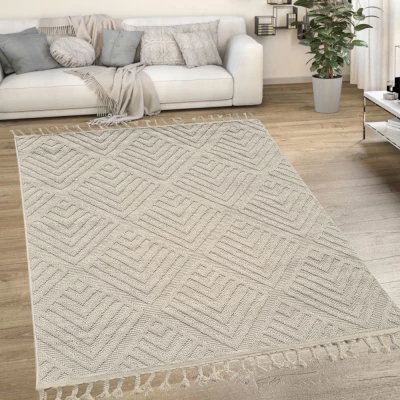 Gemusterter Stückteppich 200x290 cm ERWIN - creme