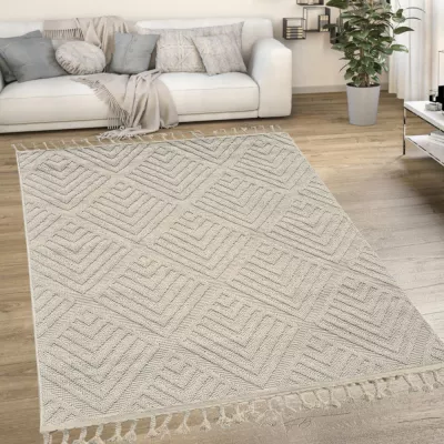 Gemusterter Stückteppich 200x290 cm ERWIN - creme