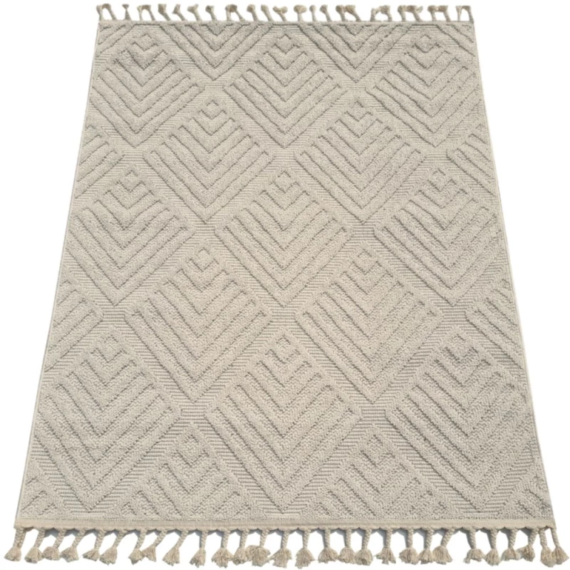 Gemusterter Stückteppich 80x250 cm ERWIN - creme