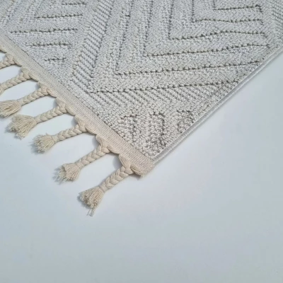 Gemusterter Stückteppich 80x250 cm ERWIN - creme