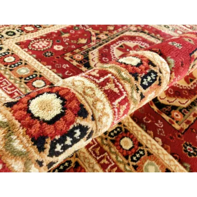 Orientalischer Stückteppich 160x220 cm ASTOR - rot / beige