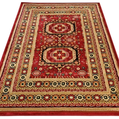Orientalischer Stückteppich 160x220 cm ASTOR - rot / beige
