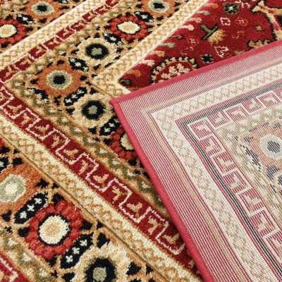Orientalischer Stückteppich 160x220 cm ASTOR - rot / beige