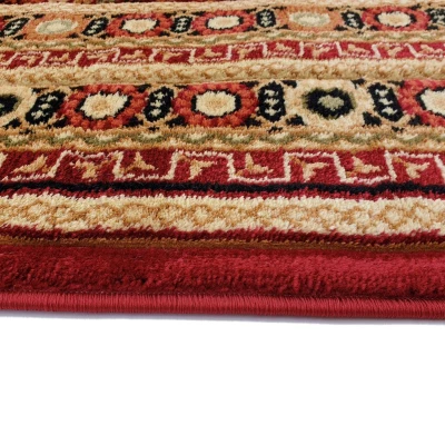 Orientalischer Stückteppich 140x190 cm ASTOR - rot / beige