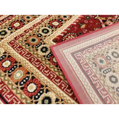 Orientalischer Stückteppich 140x190 cm ASTOR - rot / beige