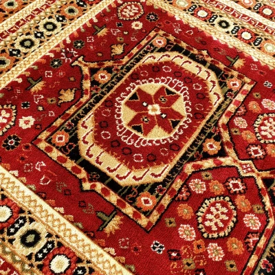 Orientalischer Stückteppich 140x190 cm ASTOR - rot / beige