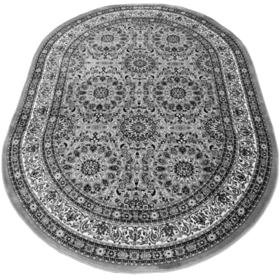 Teppich 160x220 cm LUCHO oval - grau