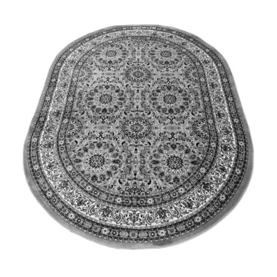 Teppich 200x300 cm LUCHO oval - grau