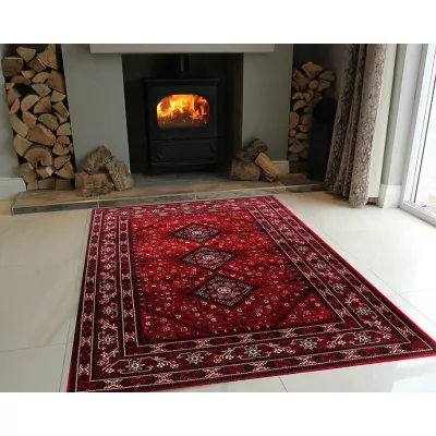 Teppich 80x150 cm ADELANTO 1 - gemustert / rot