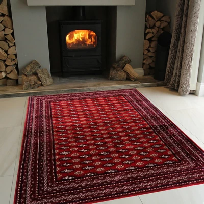 Teppich 80x150 cm ADELANTO 2 - gemustert / rot