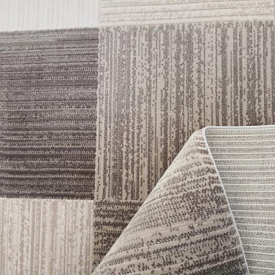 Rechteckiger Stückteppich 80x150 GALT 4 - beige / braun